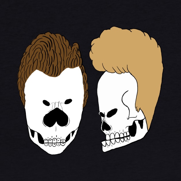 Beavis And Butthead Skulls by TheDeathOfMyChildhood1